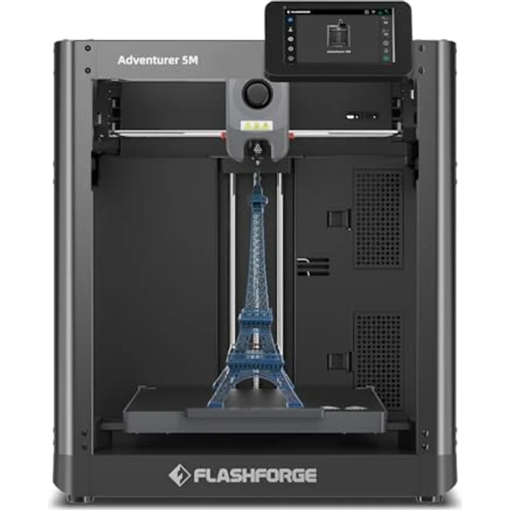FLASHFORGE Adventurer 5M 3D-Drucker, hohe Geschwindigkeit, automatische Upgrade-Funktion, Schnellwechseldüse, PEI-Platte, 220 x 220 x 220 mm – Bild 1