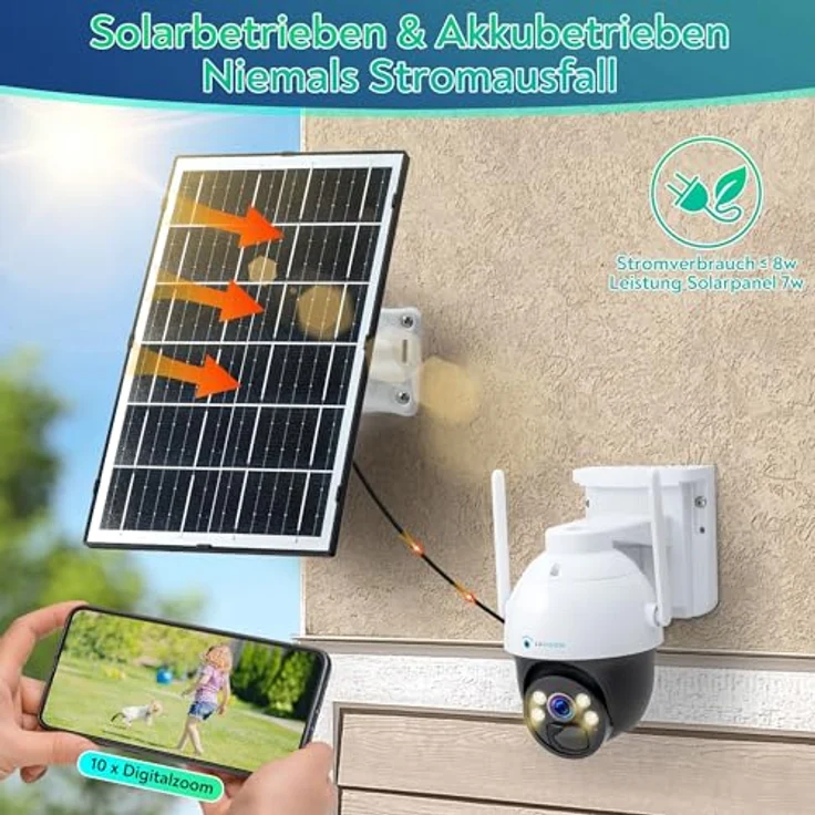 LUVISION Überwachungskamera LV-G-2033 (4G / LTE PTZ Solar Überwachungskamera, Außenbereich, SIM Karte, 2-Wege Audio, schwenkbar, Akku, Batterie) – Bild 6