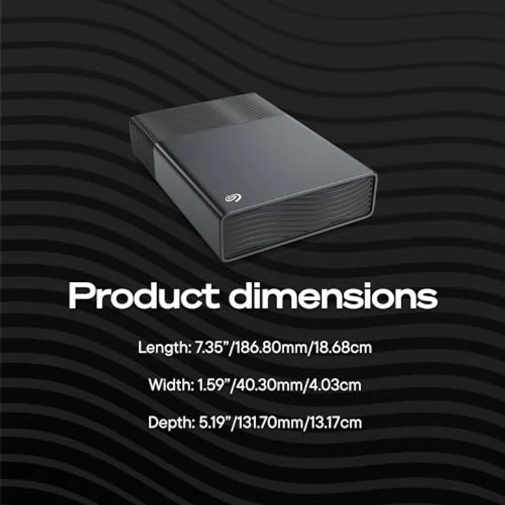 SEAGATE One Touch STNB8000400, 8 TB externe Festplatte mit USB-C Verbindung, 3,5 Zoll, Space Grau – Bild 10