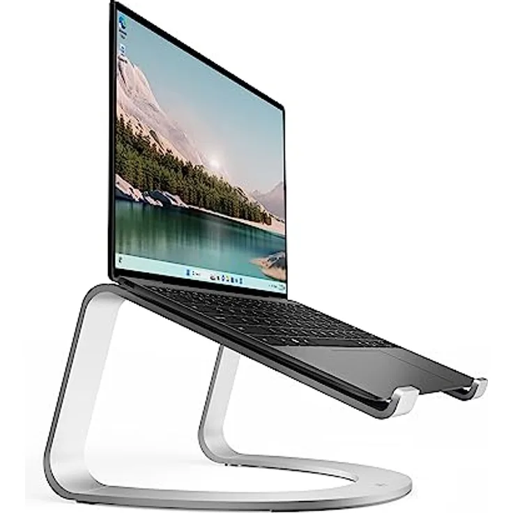 Twelve South Curve SE für MacBooks und Laptops | Aluminium Ergonomischer Desktop-Kühlständer, Silber