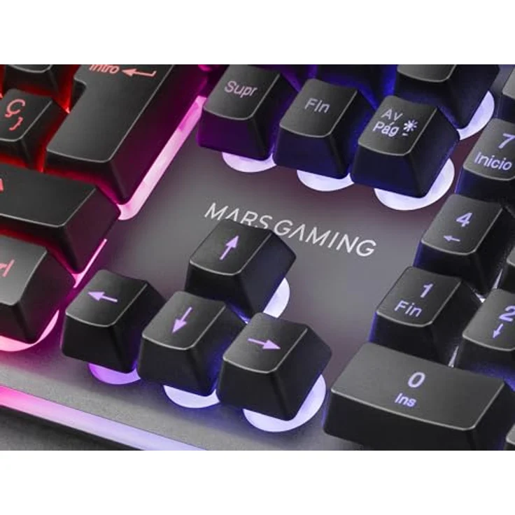 Mars Gaming MCPXBES, Combo H-Mech FRGB Tastatur, Ultralight Maus 10000DPI und XXL Mousepad, Schwarz – Bild 4