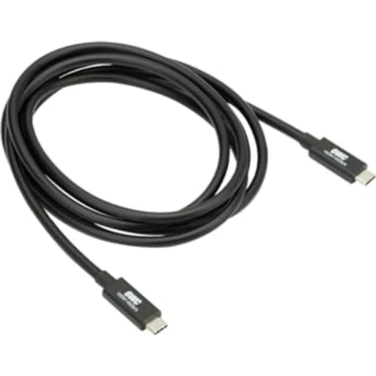 OWC USB-C Kabel, 2 Meter Thunderbolt 3, 20Gb/s, Schwarz, 8K Unterstützung