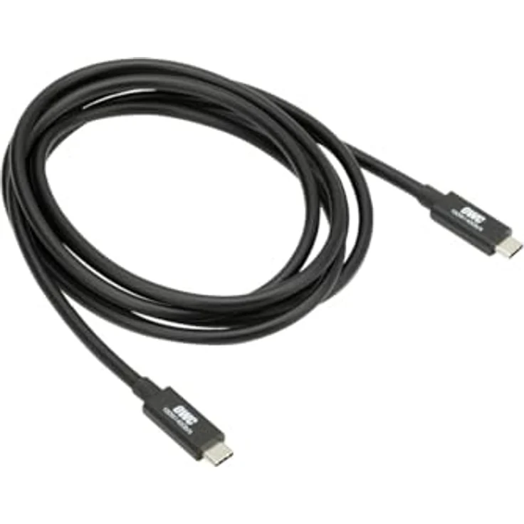 OWC USB-C Kabel, 2 Meter Thunderbolt 3, 20Gb/s, Schwarz, 8K Unterstützung – Bild 1