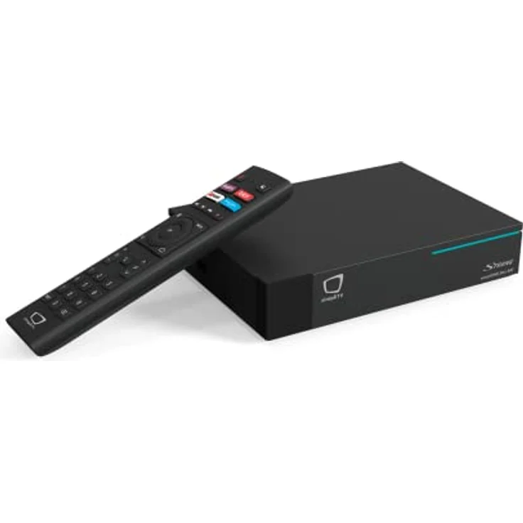 STRONG SRT-4150 simpliONE Box Satelliten-Receiver und Android Streaming-Box (4k UHD, Android TV, Aufnahme/Restart/Replay, Live TV, Google Play Store) schwarz – Bild 1