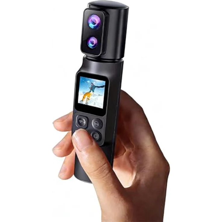 Lipa AT-M103 6K Action-Kamera, 360°-Vlogging-Kamera mit IPS-Display, WLAN, Sony IMX-Sensor und Dual-Akku für 8–10 Stunden Filmzeit – Bild 2