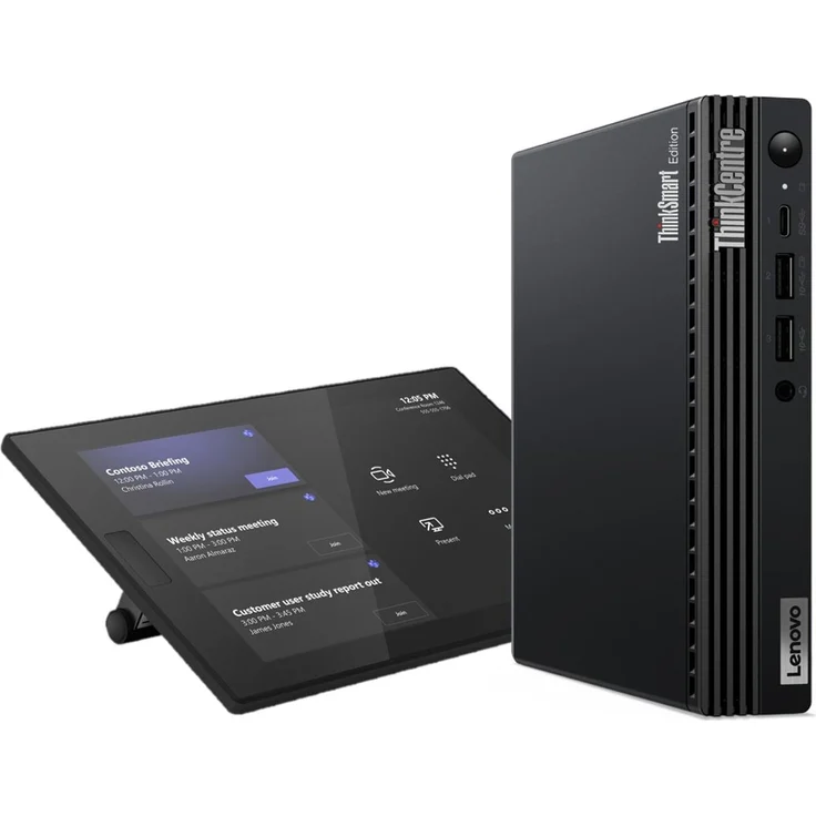 Lenovo ThinkSmart Tiny Kit, Videokonferenz-System mit 10,1 Zoll Touchscreen, 1280 x 800 Auflösung, Anti-Fingerprint, multitouchfähig