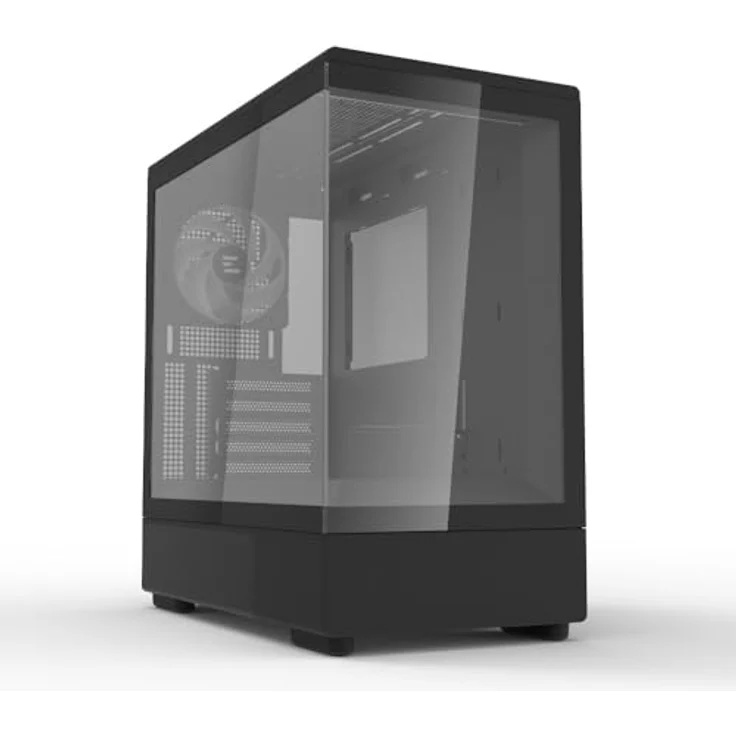 Zalman PC-Gehäuse Mini Tower P10 (Schwarz) mit 2 gehärteten Glaspaneelen und 120mm ARGB-Lüfter – Bild 5