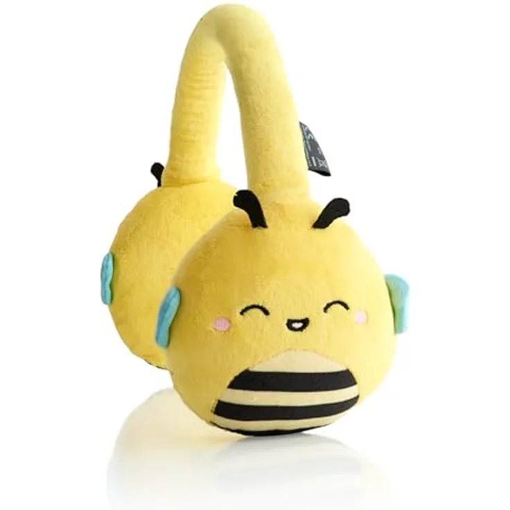 Emoji Squishmallows Kopfhörer SUNNY, kabellose Stereo-Kopfhörer mit Mikrofon, Bluetooth 5.0, verstellbarer Kopfbügel, bis zu 8 Stunden Akkulaufzeit