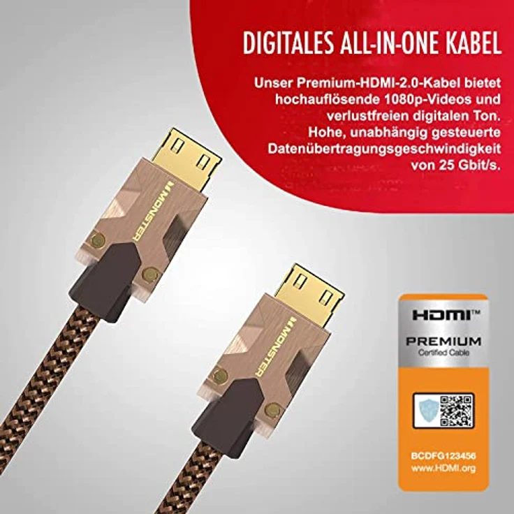 Monster HDMI-Kabel MSeries M2000 UHD 4K HDR10+ 25Gbps 1,5m – Bild 4