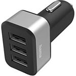 Hama 3-Fach-USB-Ladegerät f. Zigarettenanzünder, Ladeadapter f. Auto, 12V / 24V