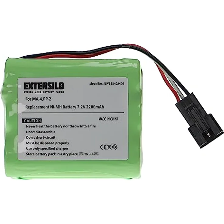 EXTENSILO Akku für Tivoli Audio PAL+ BT Radio, 2200 mAh, 7,2 V, NiMH, wiederaufladbar, Hochleistungsakku