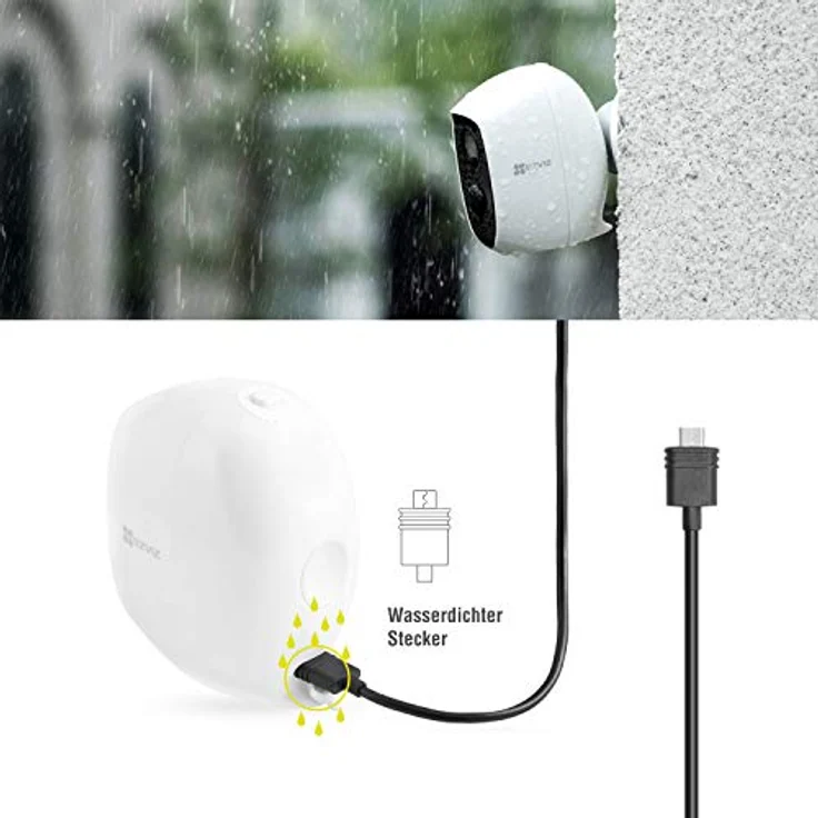 LEICKE Solarpanel kompatibel mit EZVIZ Outdoor Kameras C3A, wetterfest, einstellbare Halterung, unterbrechungsfreie Energieversorgung – Bild 3