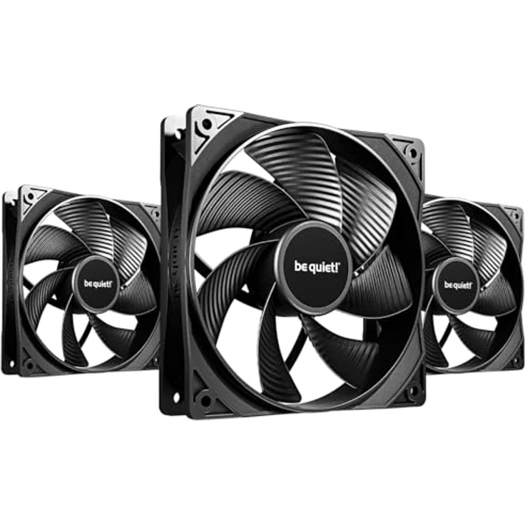 be quiet! Pure Wings 3 120mm PWM Reverse Lüfter Triple Pack, 3 Lüfter mit invertierten Lüfterblättern, optimierter Rahmen, hohe Kühlleistung, geringe Geräuschentwicklung