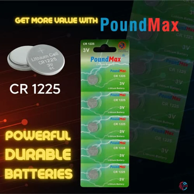 PoundMax 1225 CR1225 DL1225 Lithium-Knopfzellenbatterien, 3 V, 5 Stück - Preisvergleich – Bild 4