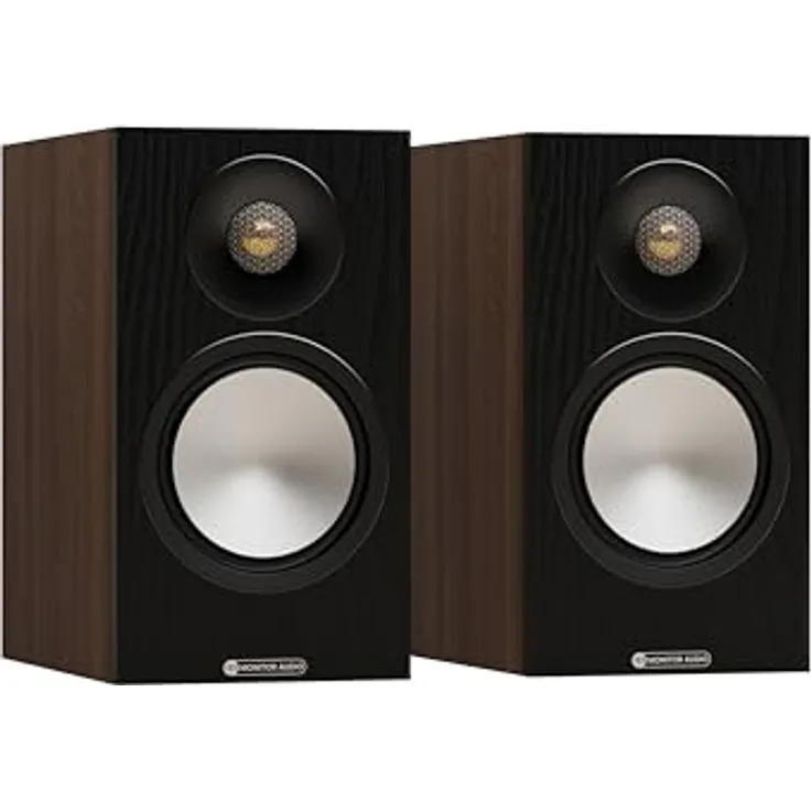 Monitor Audio Bronze 50 7G, Bücherregal-Lautsprecher mit C-CAM-Treibern, Walnuss