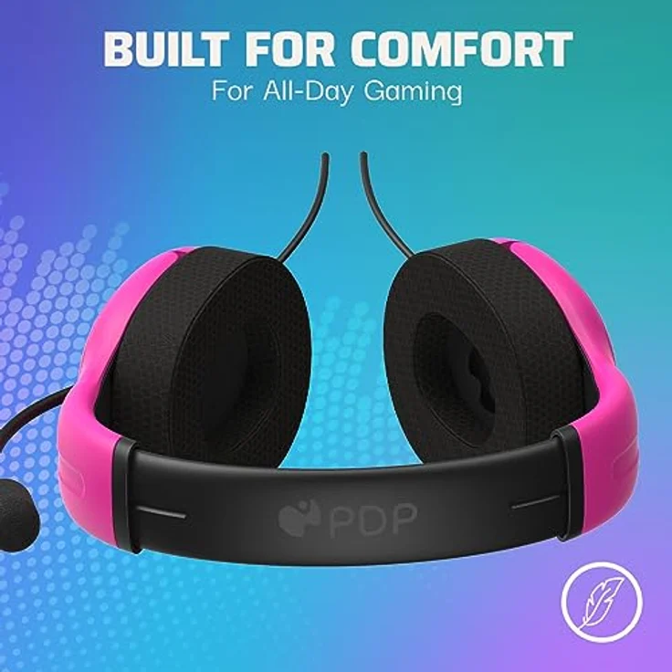 PDP LLC AIRLITE Wired Headset Nebula Pink, Over-ear Gaming-Headset mit 40-mm-Treibern und Geräuschunterdrückungsmikrofon – Bild 3