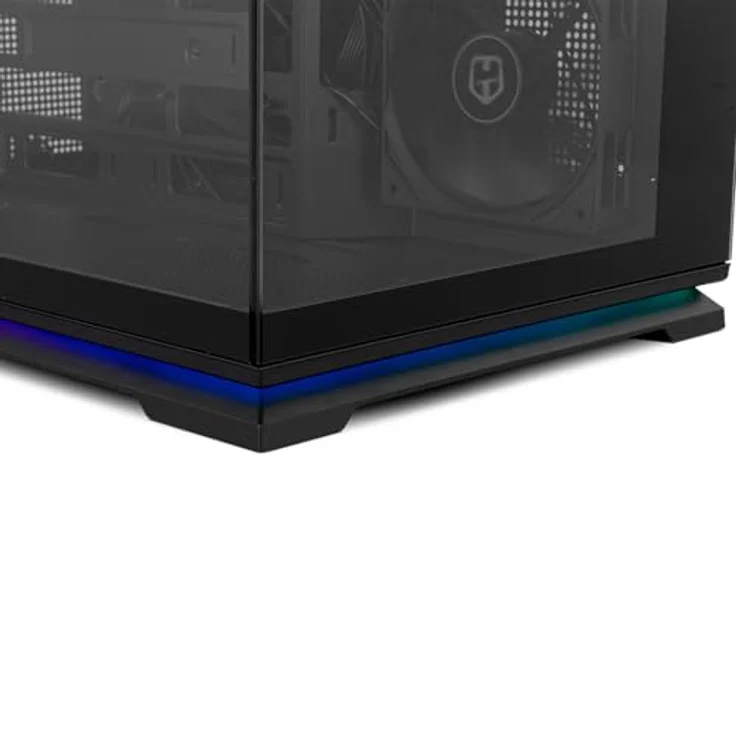 NOX Hummer Galaxy White, Mid Tower ATX Gehäuse aus gehärtetem Glas mit ARGB-Beleuchtung, optimales Kabelmanagement – Bild 7