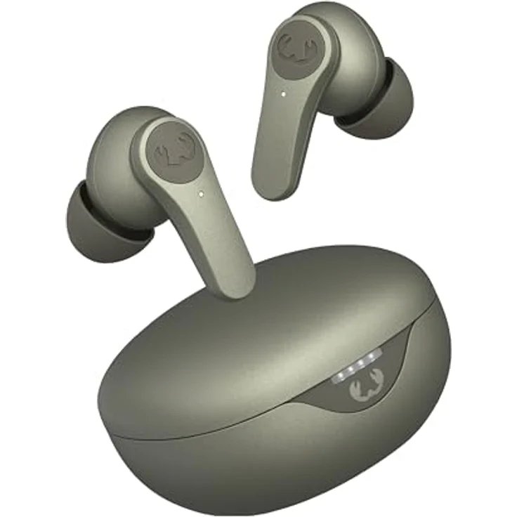 Fresh 'n Rebel Twins Rise, kabellose In-Ear-Bluetooth-Kopfhörer mit Geräuschunterdrückung, Ambient Modus, Multipoint-Bluetooth, In-Ear-Sensorik, spritzwassergeschützt, 30 h Spielzeit (Dried Green) – Bild 1