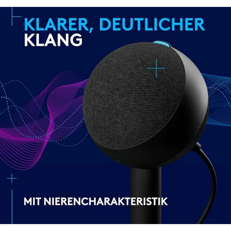 Logitech G Yeti Orb Gaming-Kondensatormikrofon mit RGB und LIGHTSYNC, USB-Mikrofon zum Streaming, Niere, USB- Plug-and-Play für PC/Mac – Schwarz – Bild 3
