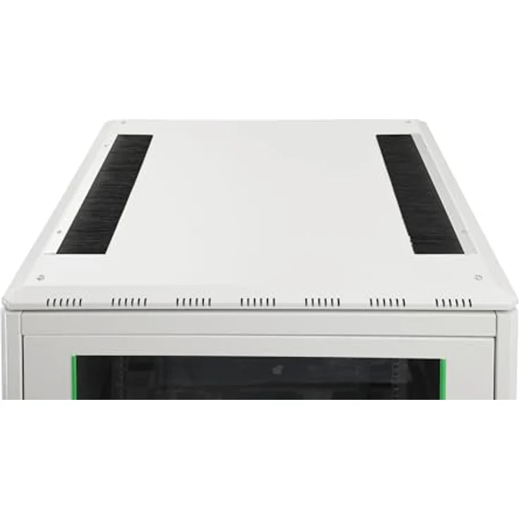 DIGITUS Netzwerk-Schrank 19 Zoll, 42 HE, 800 kg Traglast, Nutztiefe 743 mm, Glastür, Grau, Unique Light Serie – Bild 4