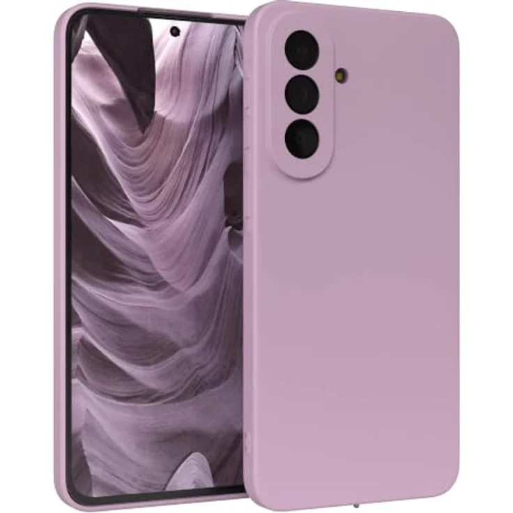 EAZY CASE Silikonhülle für Galaxy A57, Violett, dünn, stoßfest, mit Kameraschutz und kabellosem Laden, Premium TPU Cover in pastell Flieder Matt – Bild 1