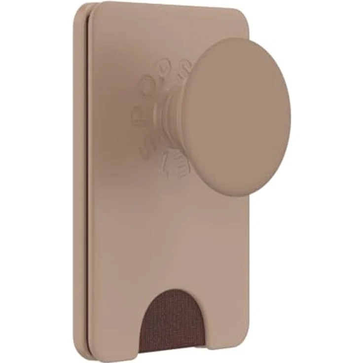 PopSockets PopWallet, Telefon-Geldbörse mit MagSafe-Adapterring, erweiterter Griff, kabellos aufladbar, süßer PopSocket - Latte – Bild 4
