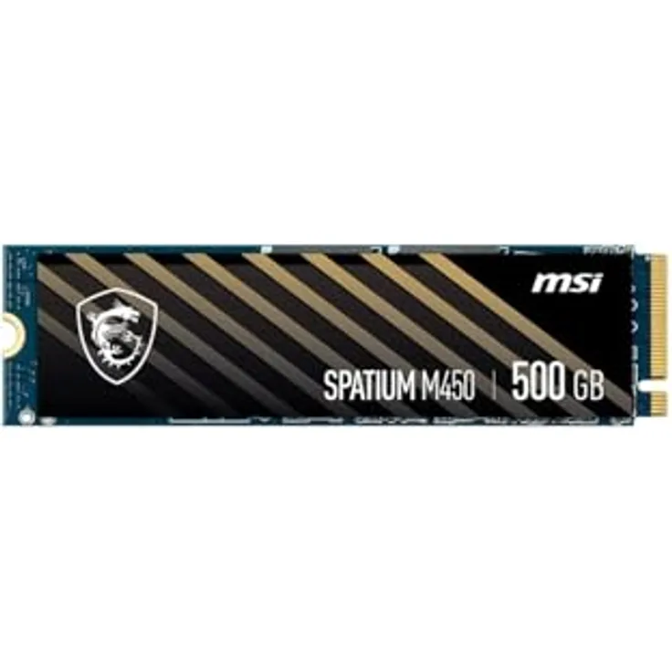MSI Spatium M450 SSD NVMe M.2, 500GB, PCIe 4.0, 3000MB/s Lesen, 2000MB/s Schreiben, hohe IOPS-Leistung
