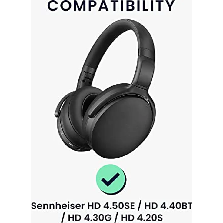 kwmobile 2X Ohrpolster kompatibel mit Sennheiser HD 4.50SE / HD 4.40BT / HD 4.30G / HD 4.20S - Kunstleder Polster für Over Ear Headphones in edler Lederoptik – Bild 2