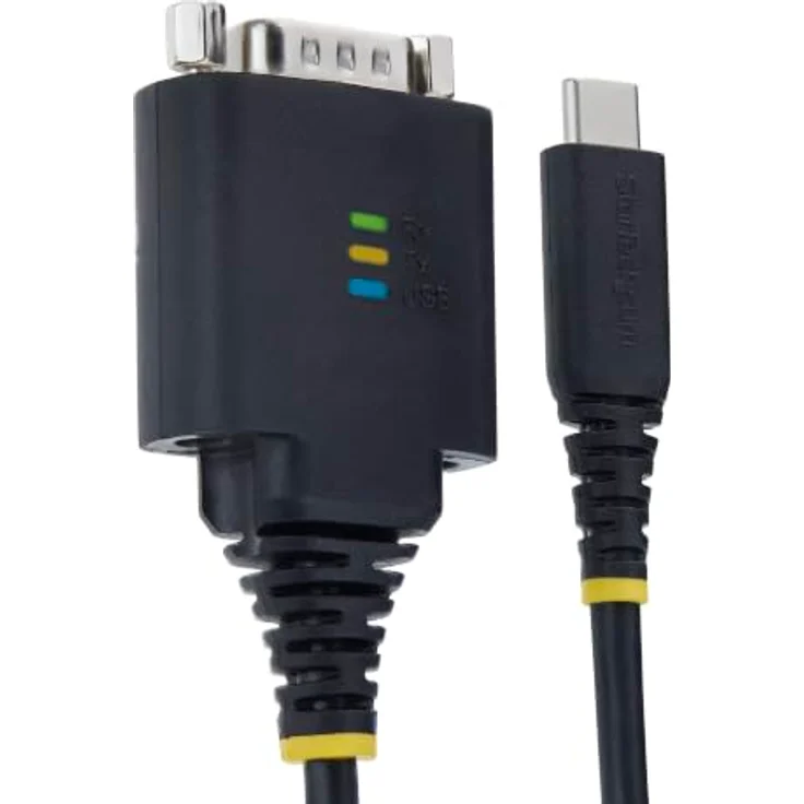 StarTech.com USB-C zu DB-9 Serielles Kabel, 30 cm, Schwarz, unterstützt RS-232 und USB 2.0 – Bild 2