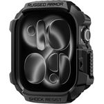 Spigen Rugged Armor 2 Hülle für Apple Watch 11/10 42mm, Matt Schwarz, mit TPU-Außenbereich und erhöhtem Bildschirmschutz