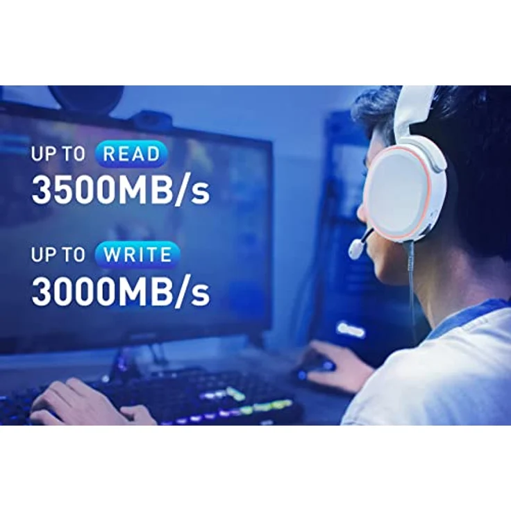 Lexar NM620 2TB SSD, M.2 2280 PCIe Gen3x4 NVMe 1.4 Interne SSD, Bis zu 3500MB/s Lesen, 3000MB/s Schreiben, 3D NAND Flash Interne Solid-State-Laufwerk für PC-Enthusiasten und Gamer (LNM620X002T-RNNNG) – Bild 2