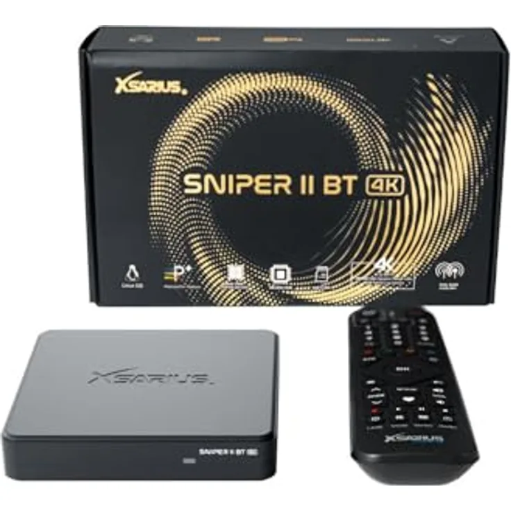 Xsarius Sniper 2 Bluetooth 4K - UHD Linux Mediastreamer, Unterhaltungserlebnis mit schnellem Start in 15 Sekunden, blau