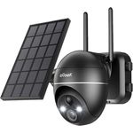ieGeek ZS-GX4S 5MP Überwachungskamera Aussen Solar Akku, 360°/120° Pan, WLAN Kamera, 2K, Farbige Nachtsicht, Zwei-Wege-Audio, Alexa, Flexible Bereichserkennung - Schwarz - Preisvergleich