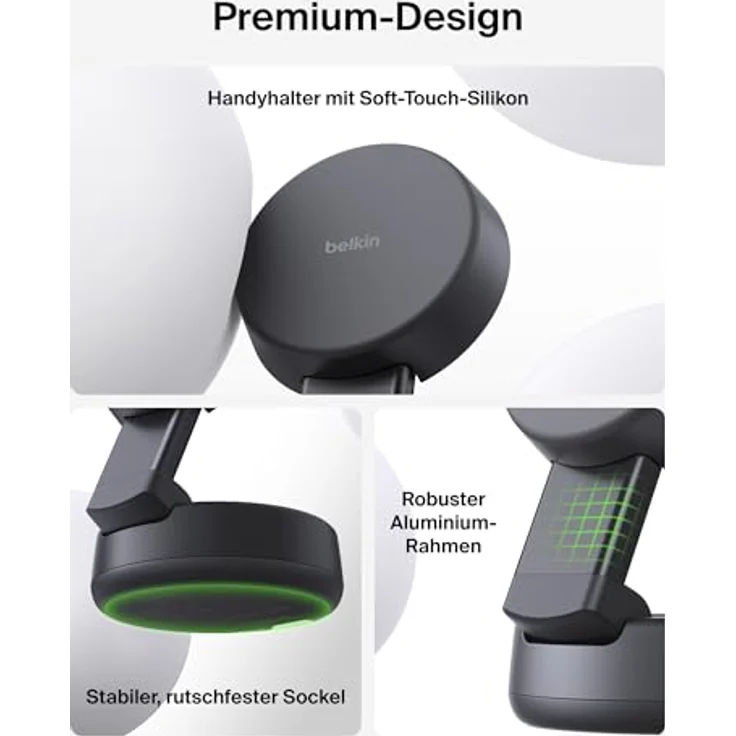 Belkin UltraCharge Pro MagSafe Ladegerät, 2-in-1 Induktive Ladestation mit Qi2.2, 25W Schnellladung für iPhone 17 und Apple Watch Series 10, inkl. 45-W-Netzteil – Schwarz – Bild 4