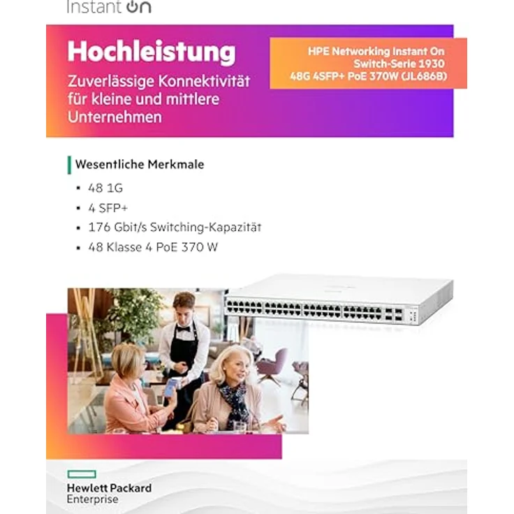 Aruba IOn 1930, 52 Ports Netzwerk Switch für kleine und wachsende Unternehmen, Weiss – Bild 3