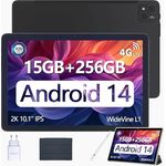 DOOGEE T10 Pro Tablet 10,1 Zoll FHD+ mit 15 GB RAM + 256 GB ROM (1 TB erweiterbar), 8580 mAh Akku, Grau