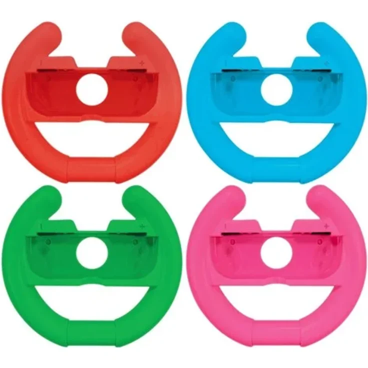 Oniverse PACK OF 4 RACING WHEEL CONTROLLER HOLDERS, Set mit 4 Joystick-Haltern in Neonfarben (Rot, Blau, Grün, Pink) für Nintendo Switch – Bild 7
