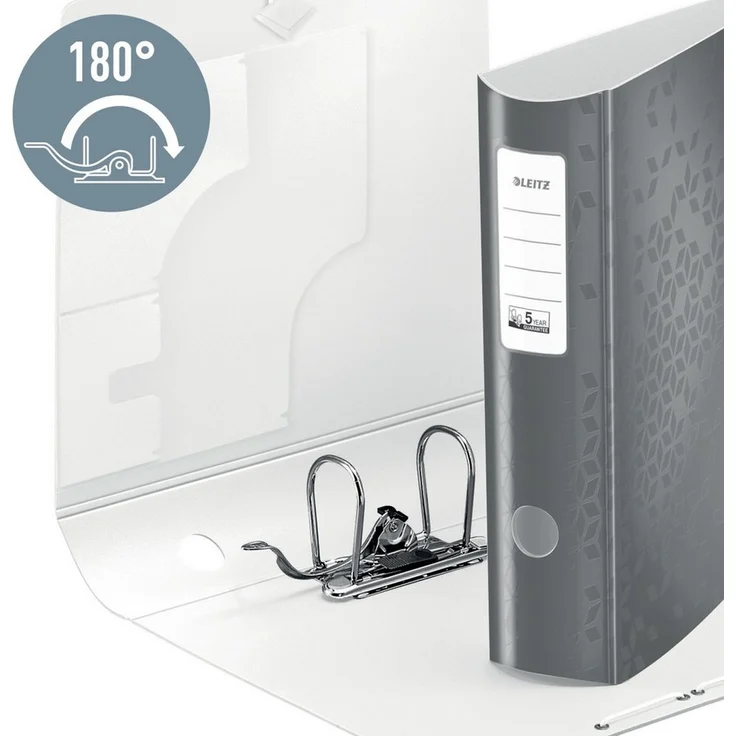 LEITZ Active WOW Aktenordner, Patentiert 180 Grad-Präzisionsmechanik, breit, blau – Bild 1