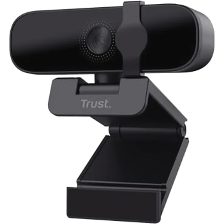 Trust Tanor 1080p Webcam PC, Full HD USB Web Cam mit Blickschutzfilter, PC Kamera mit Mikrofon, Fixfokus 30 FPS, 85% Recyclingkunststoff, Videokamera für Laptop Desktop Mac Windows Zoom Teams