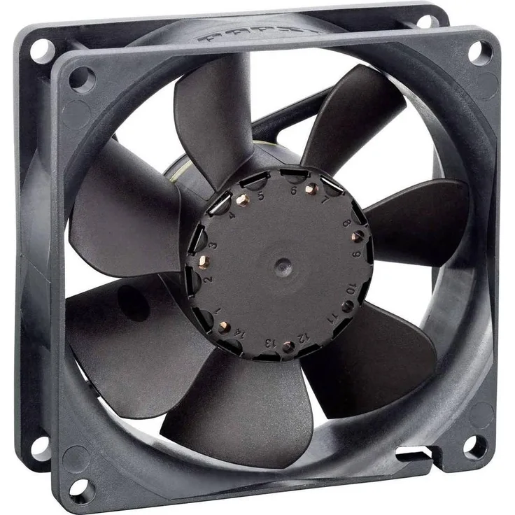Papst EBM Papst 8412 NGLE Axiallüfter 12 V/DC 30 m³/h (L x B x H) 25.4 x 80 x 80 mm (25.40 mm, 1 x), PC Lüfter