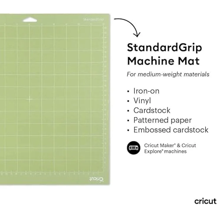 Cricut 30x30cm Schneidematte, vielseitig einsetzbar für Papier, Vinyl und Bügelfolie, hohe Haftung und Langlebigkeit – Bild 2