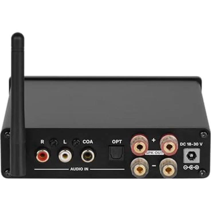 Kruger&Matz A20, Bluetooth 5.1 aptX HD Stereo-Verstärker mit 2x100W Leistung und Fernbedienung, elegantes Design – Bild 4