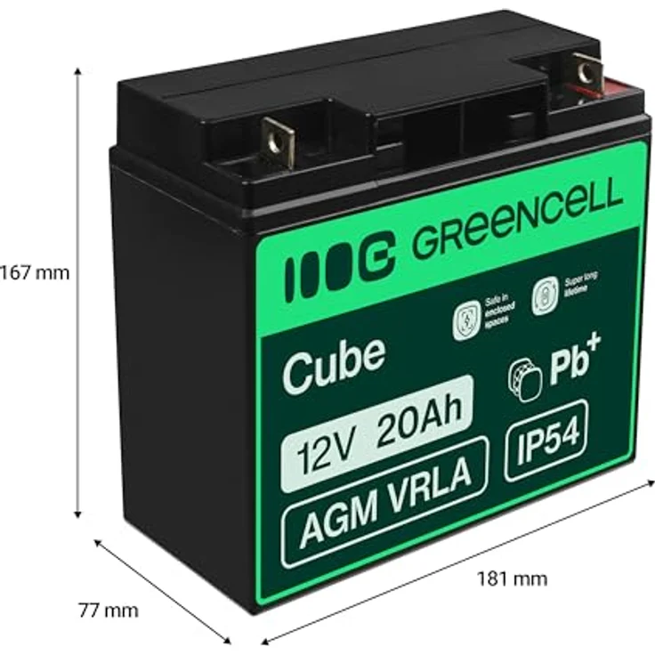 Batterie Blei-Säure Green Cell 12V AGM akku – Bild 3