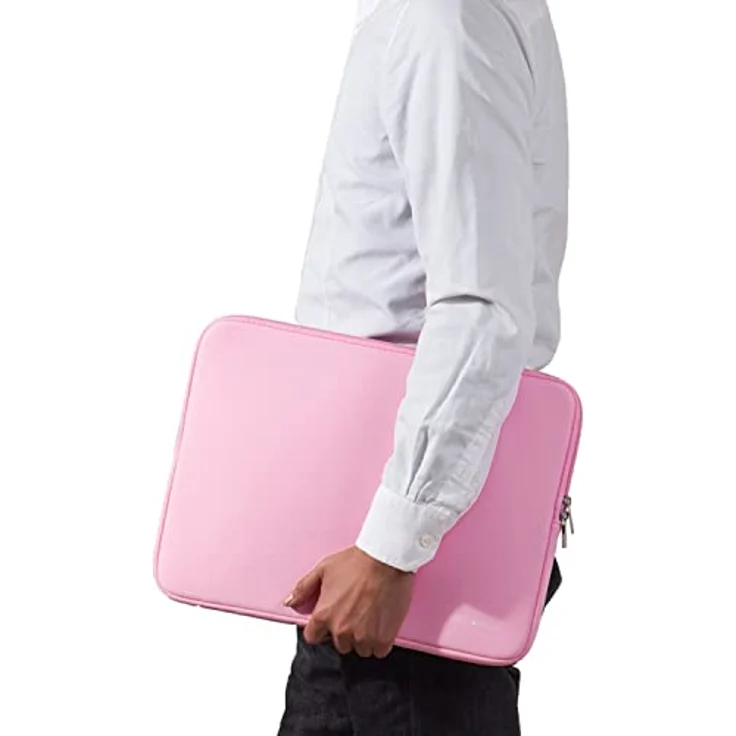 König Design Laptoptasche Laptophülle 14 Zoll Laptop Schutztasche Rosa, stoßfeste Notebooktasche mit Schutz vor Kratzern und Stößen – Bild 5