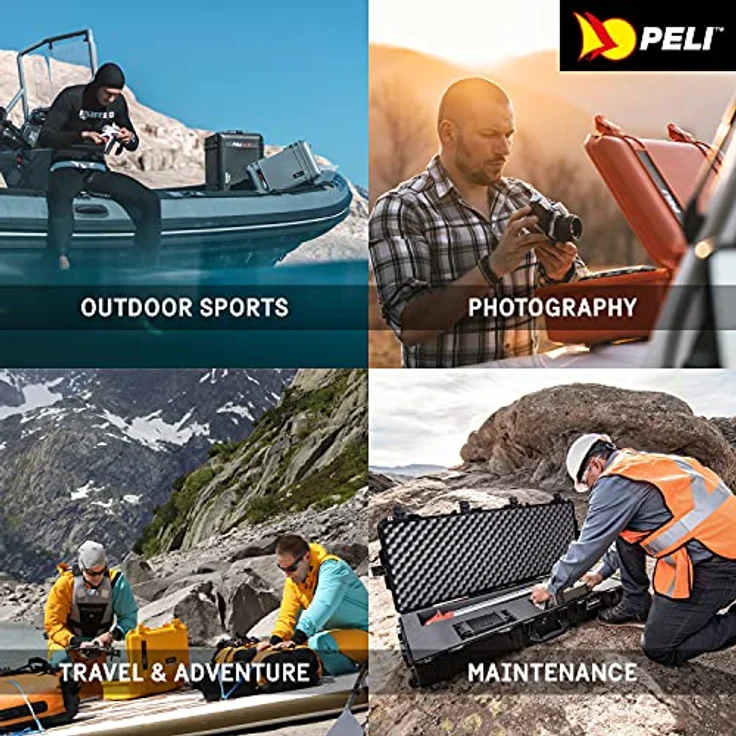 PELI 1470 Professioneller Laptopkoffer, IP67 wasser- und staubdicht, 11L Volumen, schwarz, ohne Schaumstoff – Bild 2
