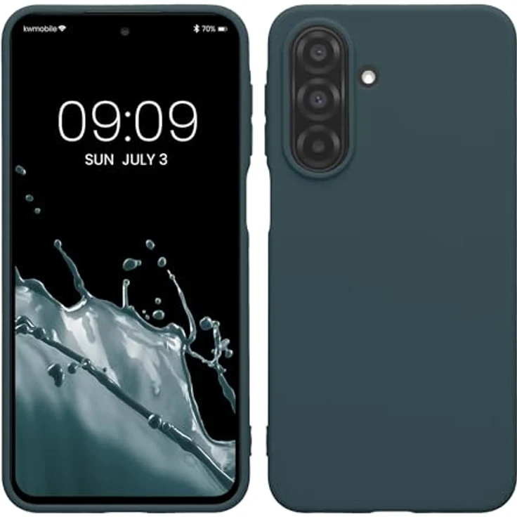 kwmobile Hülle für Samsung Galaxy A27 5G, TPU Case in Dunkler Schiefer, flexible und rutschfeste Schutzhülle mit Unterstützung für kabelloses Laden – Bild 1
