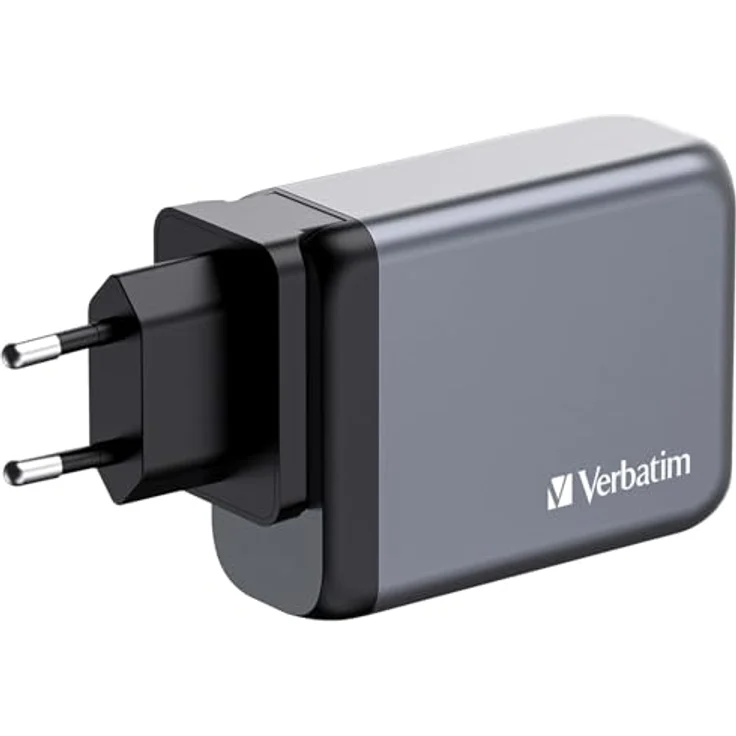 Verbatim GNC-100 GaN Charger, 100 W USB Ladegerät mit 4 Anschlüssen, Grau – Bild 2