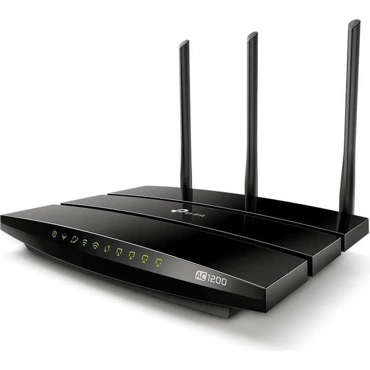 TP-Link Archer C1200, Router mit 3 externen Antennen und Tether-App Verwaltung, schwarz