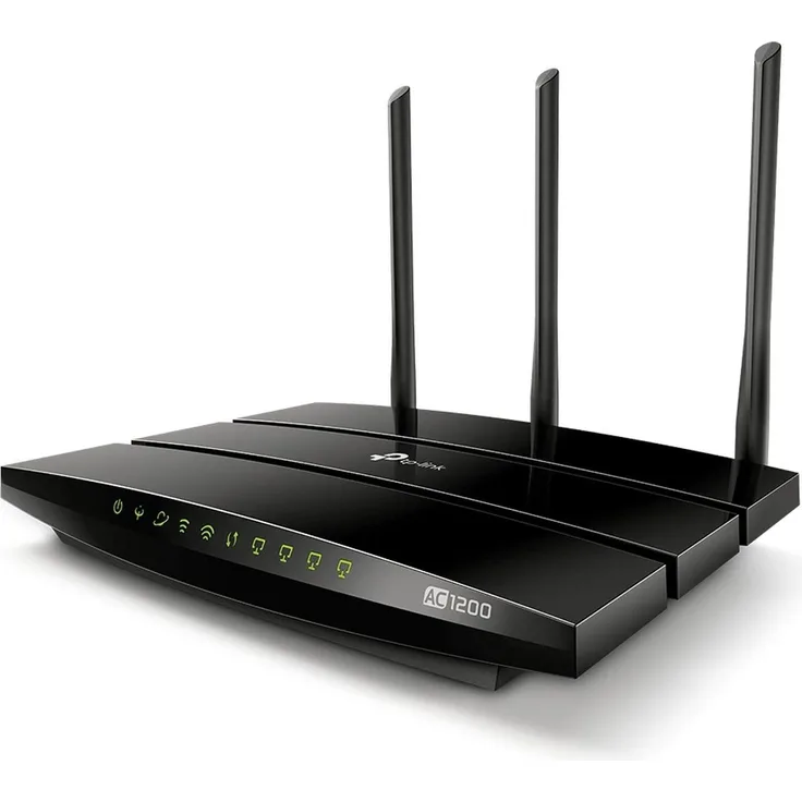 TP-Link Archer C1200, Router mit 3 externen Antennen und Tether-App Verwaltung, schwarz