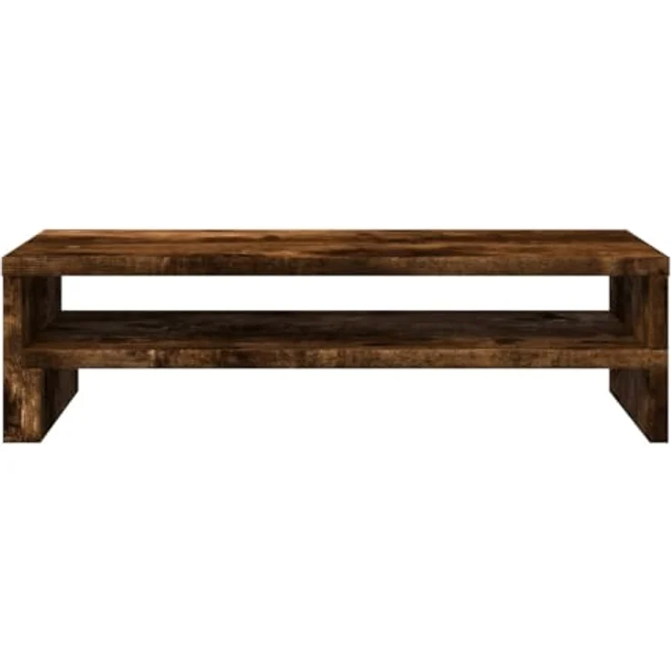vidaXL Monitorständer Räuchereiche, Holzwerkstoff, 54x22x15 cm mit Stauraum, max. Belastbarkeit 25 kg – Bild 4
